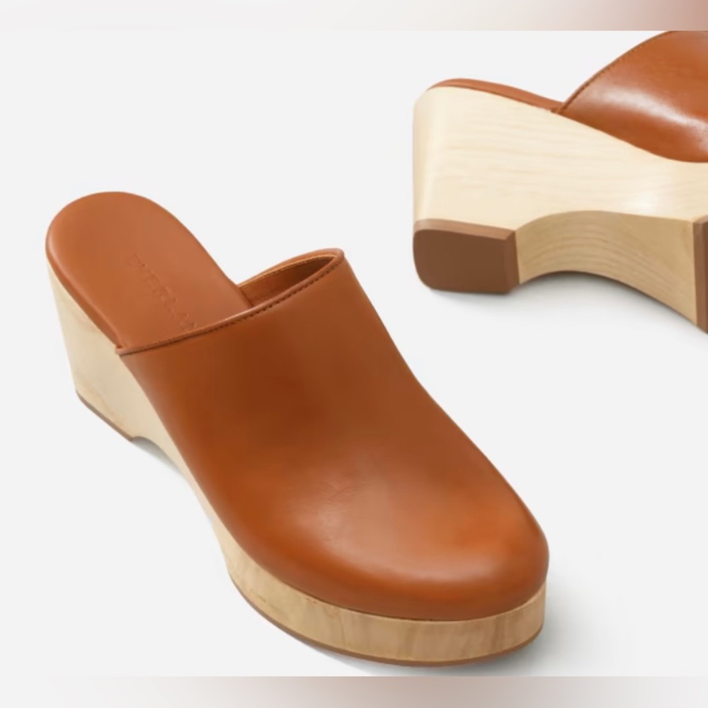 Everlane Cognac “The Clog” Women’s, size 6.5,